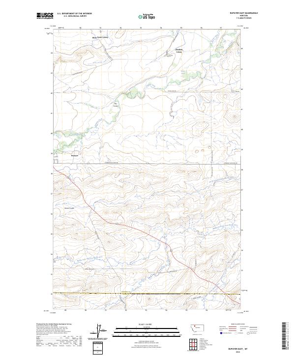 USGS Topographic Map – Dupuyer East
