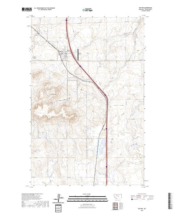 USGS Topographic Map – Dutton