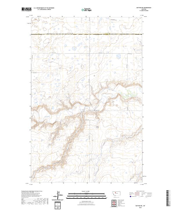USGS Topographic Map – Dutton NE