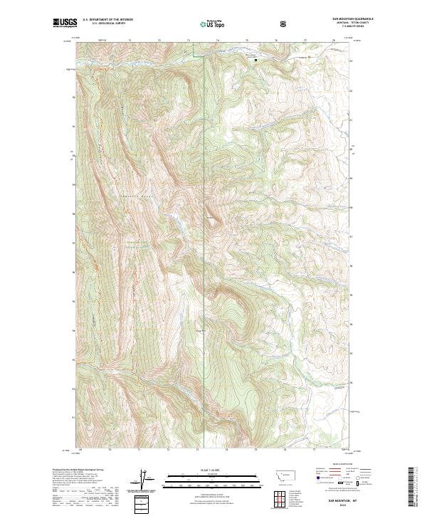 USGS Topographic Map – Ear Mountain
