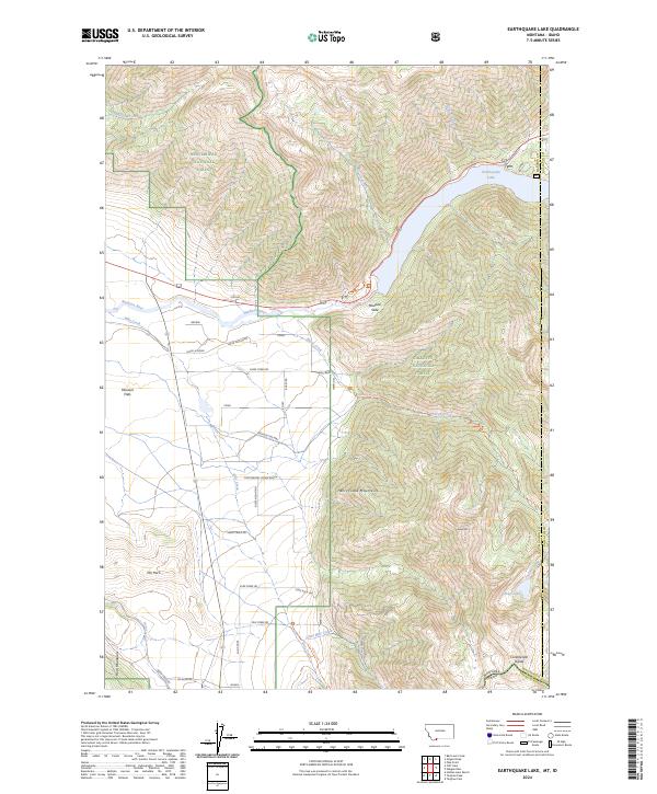 USGS Topographic Map – Earthquake Lake