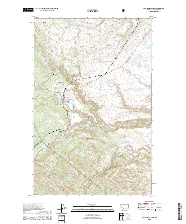 USGS Topographic Map – East Glacier Park