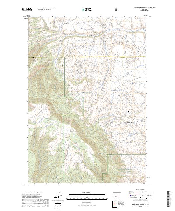 USGS Topographic Map – East Pryor Mountain
