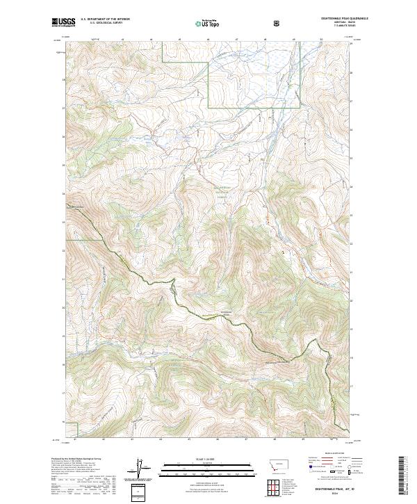 USGS Topographic Map – Eighteenmile Peak