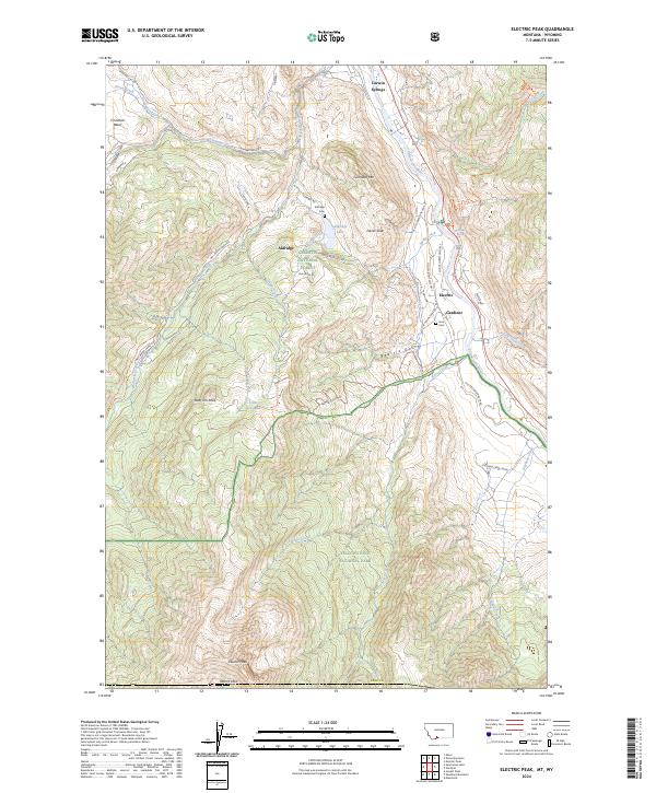 USGS Topographic Map – Electric Peak