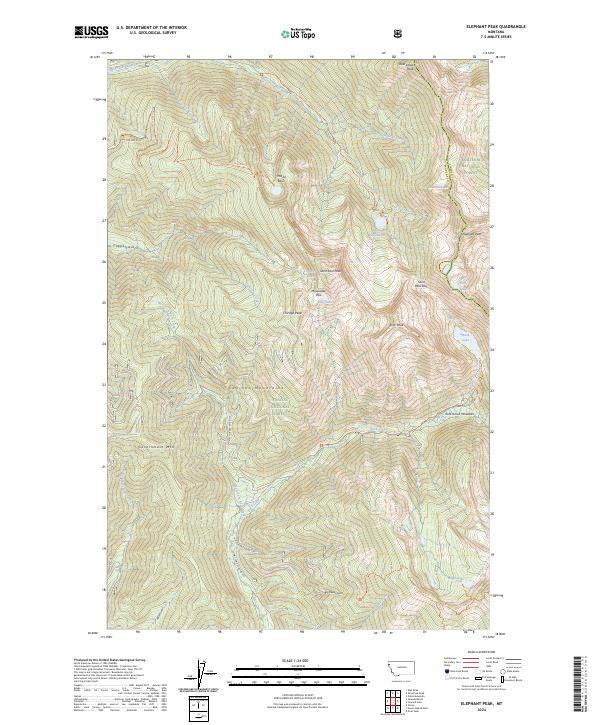 USGS Topographic Map – Elephant Peak