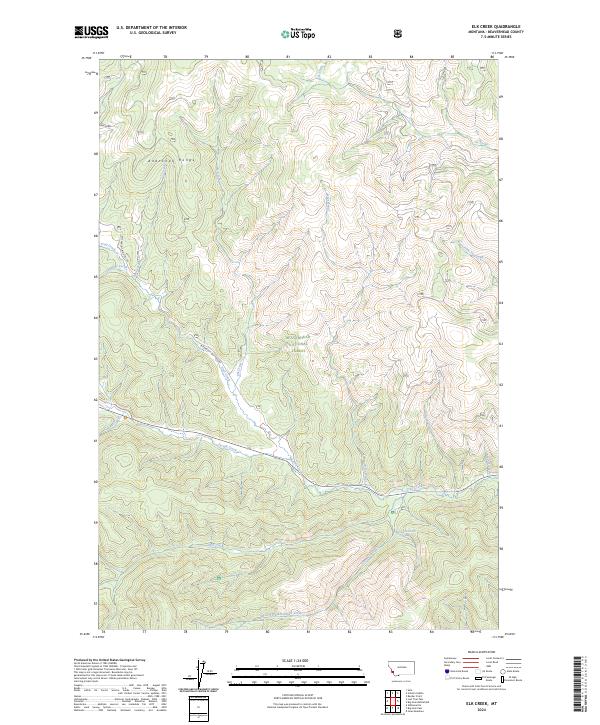 USGS Topographic Map – Elk Creek