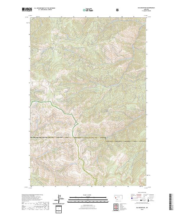 USGS Topographic Map – Elk Mountain