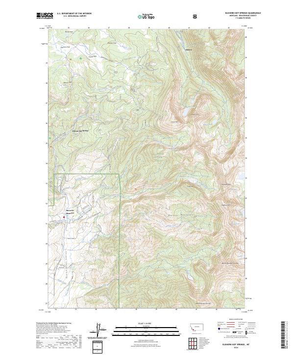 USGS Topographic Map – Elkhorn Hot Springs
