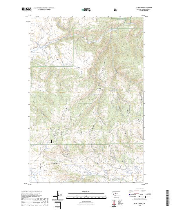 USGS Topographic Map – Ellis Canyon