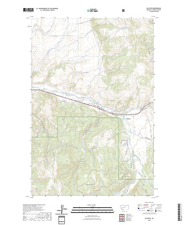 USGS Topographic Map – Elliston