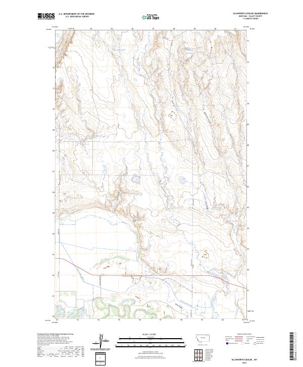 USGS Topographic Map – Ellsworth Coulee