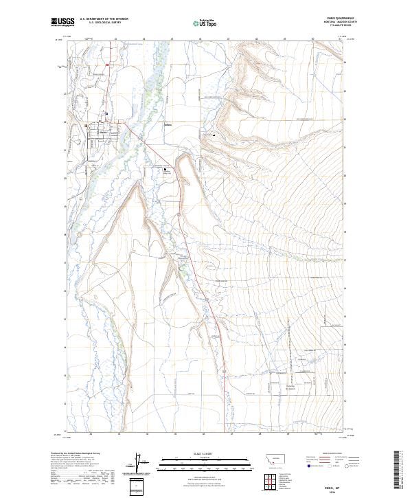 USGS Topographic Map – Ennis