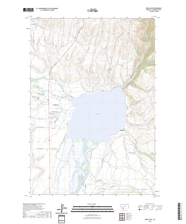 USGS Topographic Map – Ennis Lake