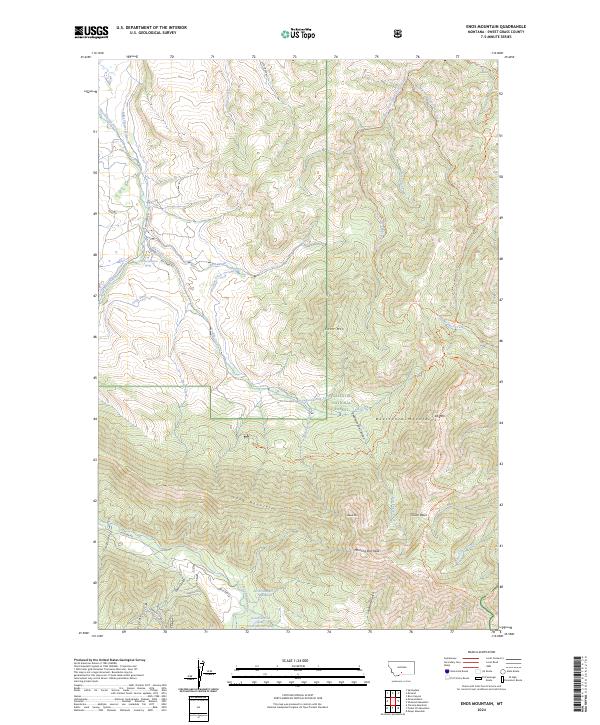 USGS Topographic Map – Enos Mountain