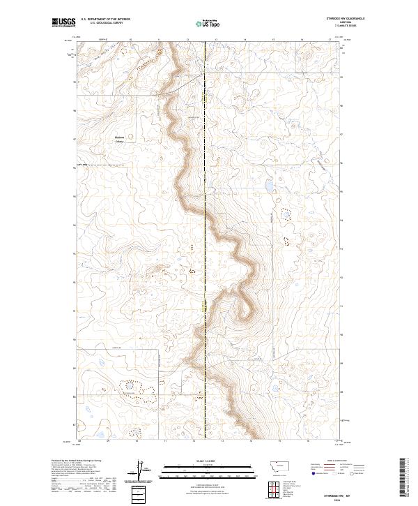 USGS Topographic Map – Ethridge NW