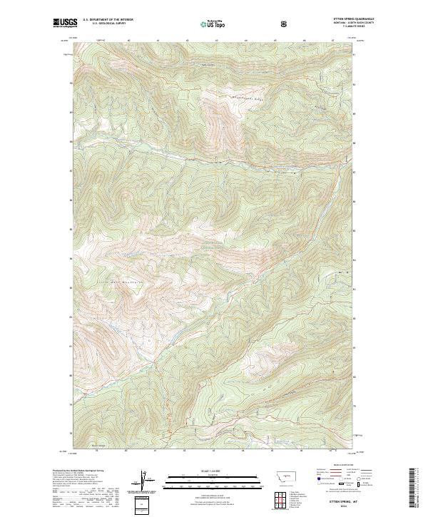 USGS Topographic Map – Ettien Spring