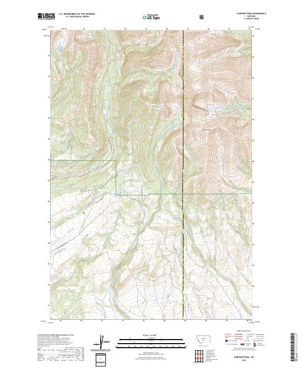 USGS Topographic Map – Fairview Peak