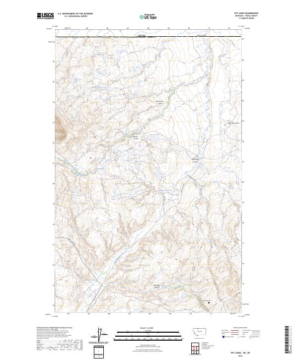 USGS Topographic Map – Fey Lakes
