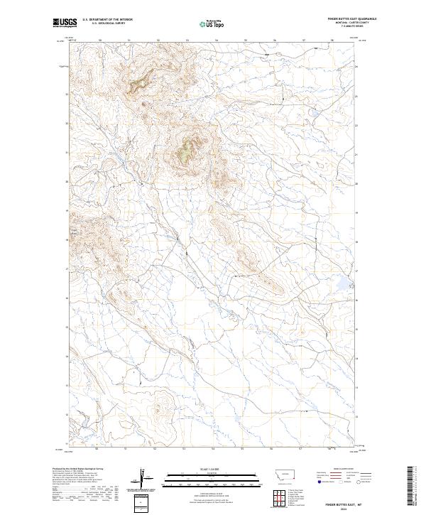 2024 Map of Finger Buttes East, 2024 Print