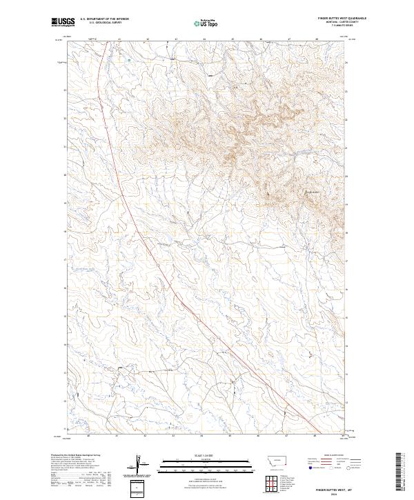 USGS Topographic Map – Finger Buttes West