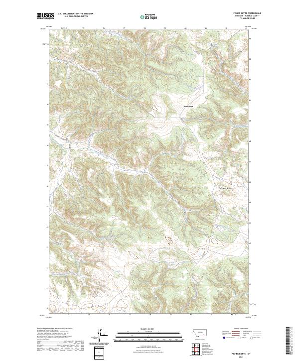 USGS Topographic Map – Fisher Butte
