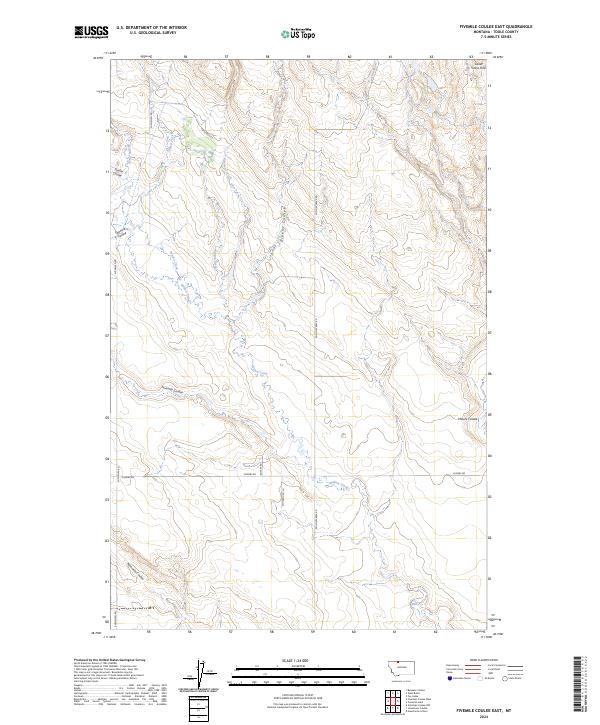 USGS Topographic Map – Fivemile Coulee East