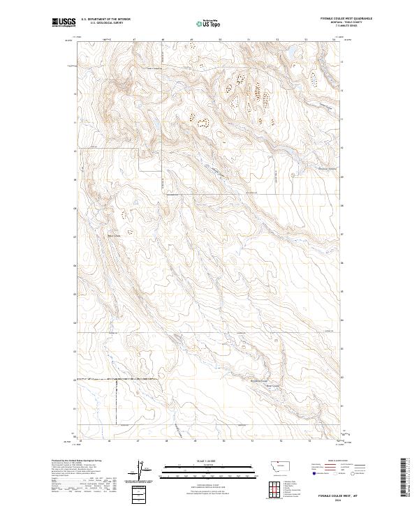 USGS Topographic Map – Fivemile Coulee West