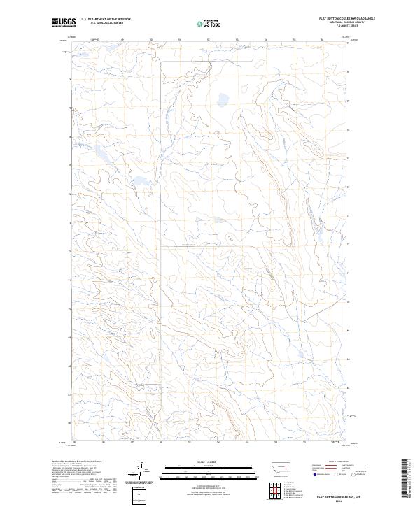 USGS Topographic Map – Flat Bottom Coulee NW