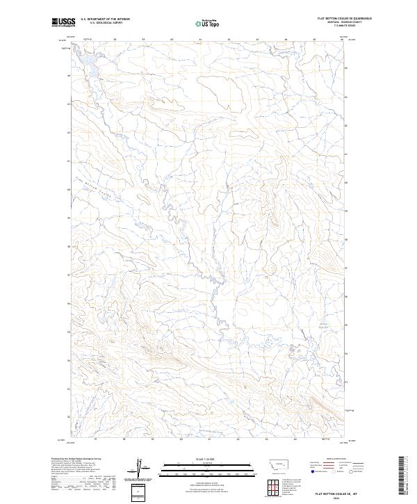 USGS Topographic Map – Flat Bottom Coulee SE