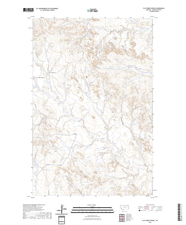 USGS Topographic Map – Flat Creek School