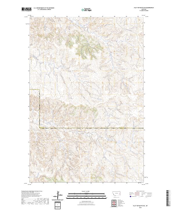 2024 Map of Flat Top Butte SW, 2024 Print