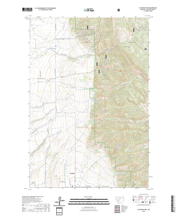 USGS Topographic Map – Flathead Pass