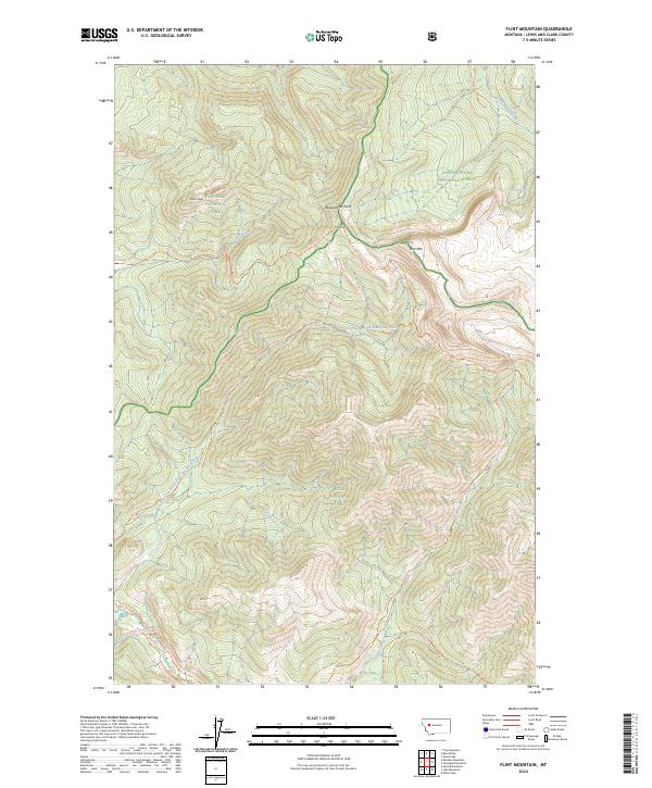 USGS Topographic Map – Flint Mountain
