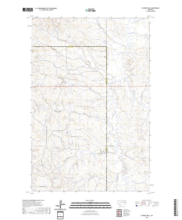 USGS Topographic Map – Flowing Well