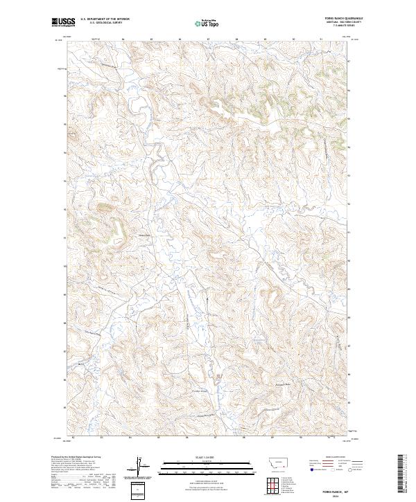 USGS Topographic Map – Forks Ranch