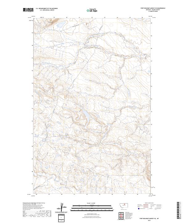 USGS Topographic Map – Fort Belknap Agency SE