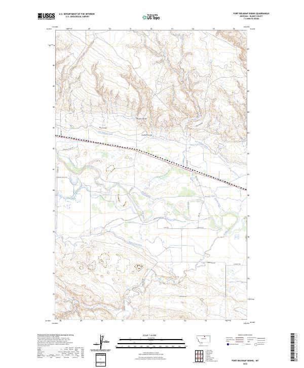 USGS Topographic Map – Fort Belknap Siding