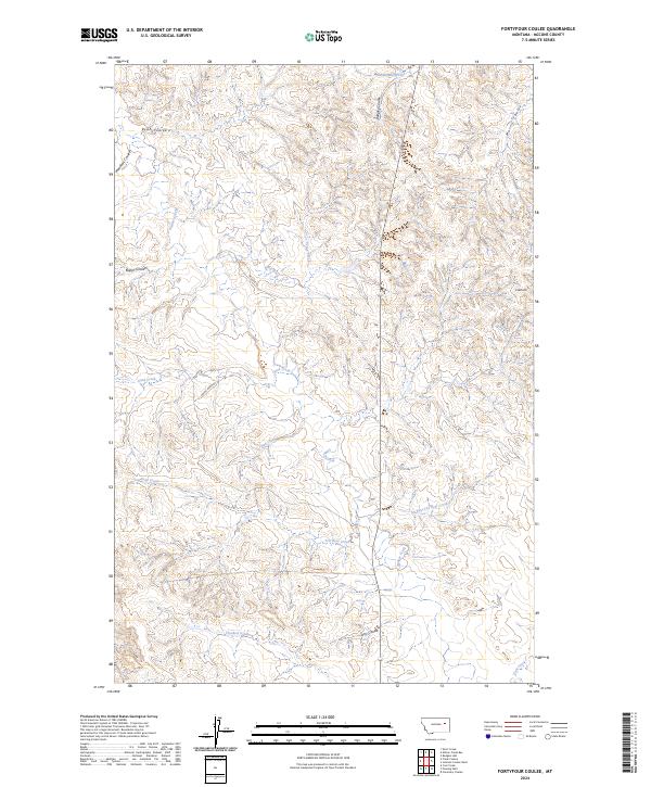 USGS Topographic Map – Fortyfour Coulee