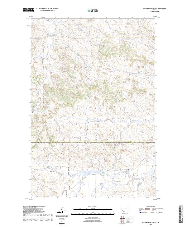 USGS Topographic Map – Foster Creek School