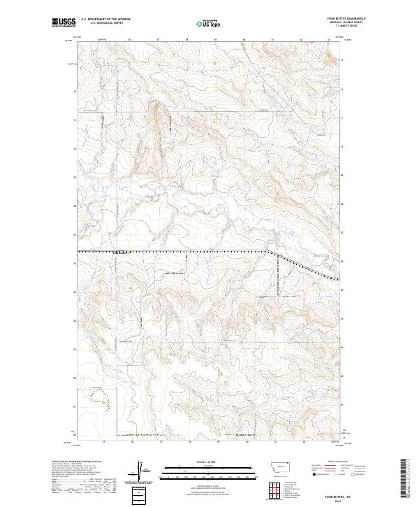 USGS Topographic Map – Four Buttes