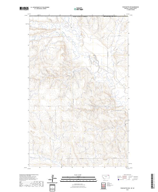 USGS Topographic Map – Four Buttes NW