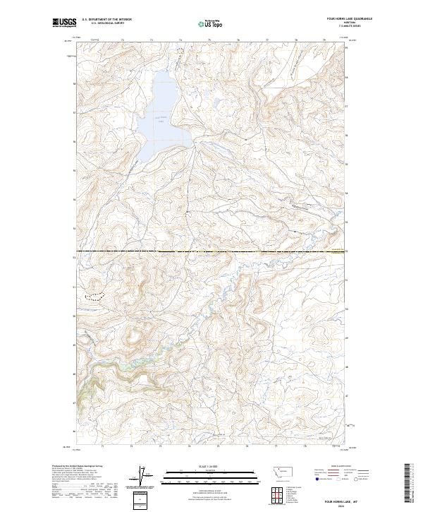 USGS Topographic Map – Four Horns Lake