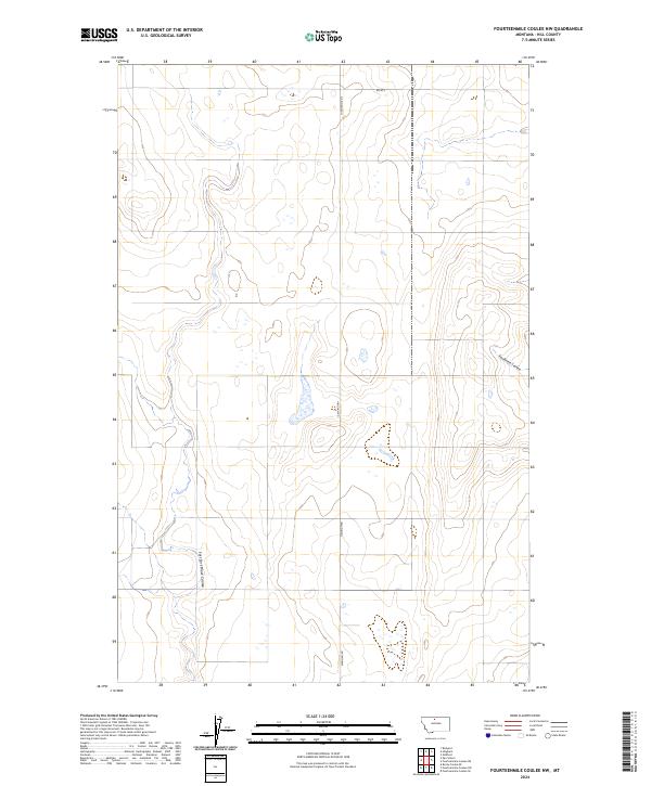2024 Map of Fourteenmile Coulee NW, 2024 Print