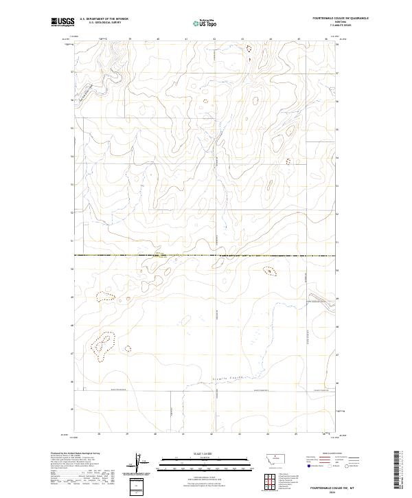 2024 Map of Fourteenmile Coulee SW, 2024 Print
