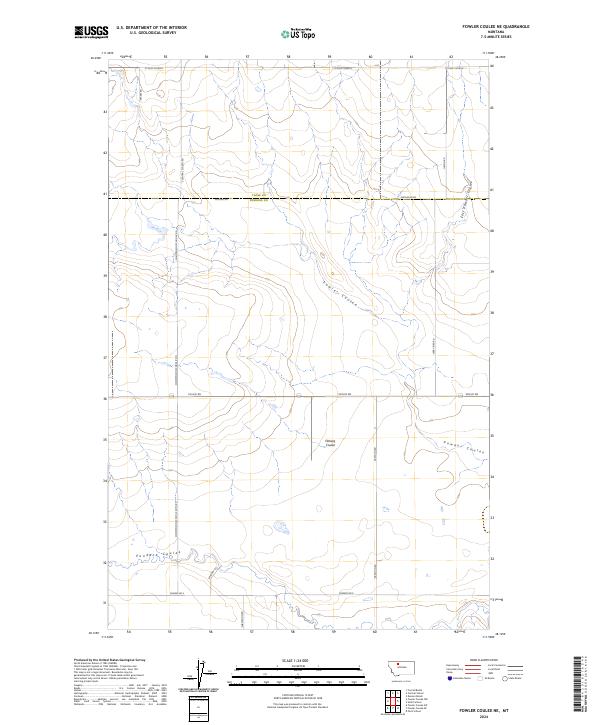 USGS Topographic Map – Fowler Coulee NE