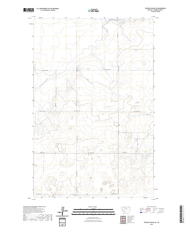 USGS Topographic Map – Fowler Coulee SE