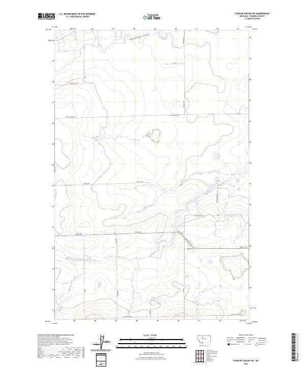 USGS Topographic Map – Fowler Coulee SW