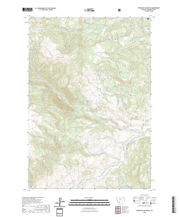 USGS Topographic Map – Freezeout Mountain
