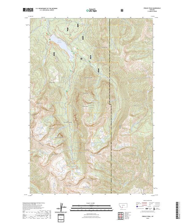 USGS Topographic Map – Fridley Peak